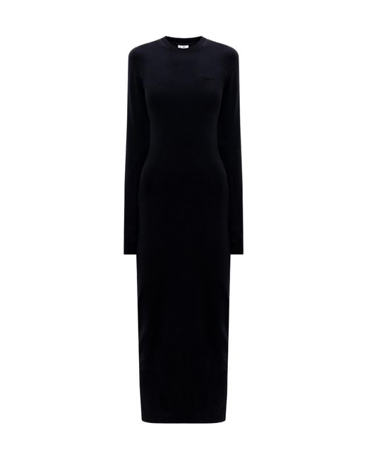 Vetements Black Long-Sleeve Maxi Dress