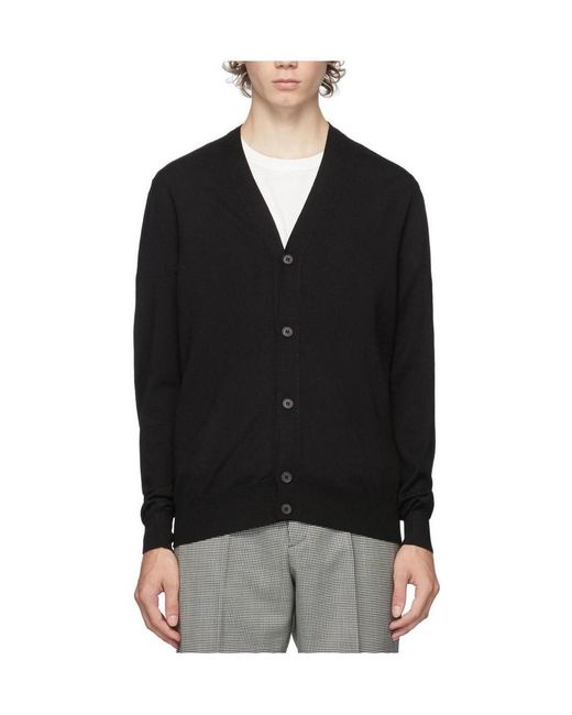 McQueen Black Button Cardigan for men