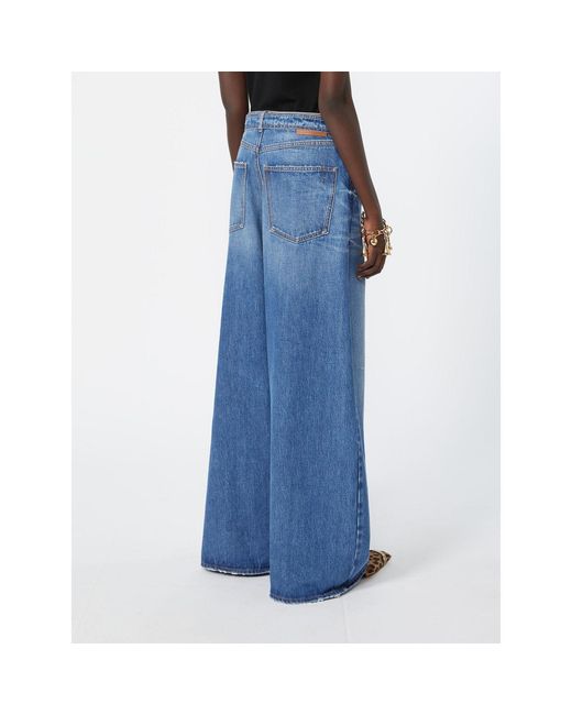 Sportmax Blue Spdprocida Wide Leg Jeans