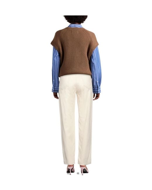 Rag & Bone White Straight Leg Jeans