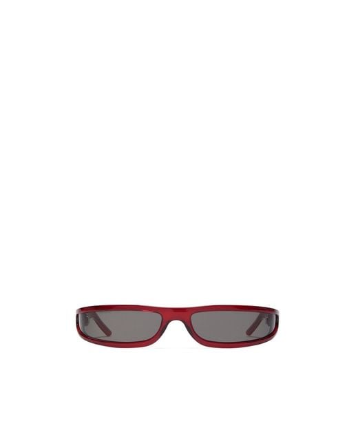 Rick Owens White Fog Rectangular Frame Sunglasses for men