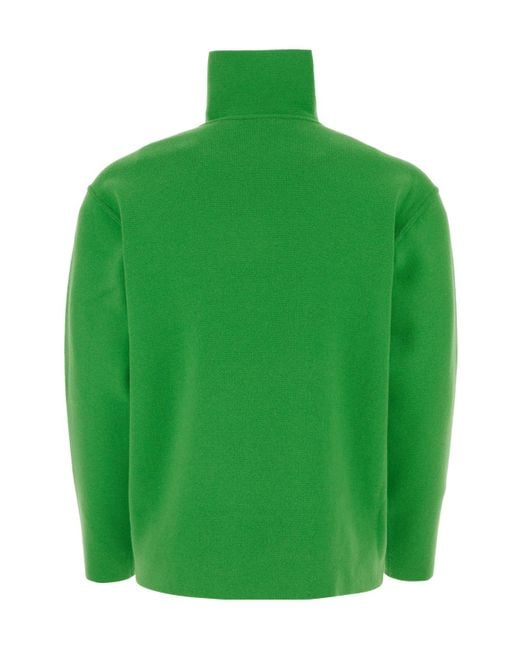 Auralee Green Long-Sleeved Sweater for men