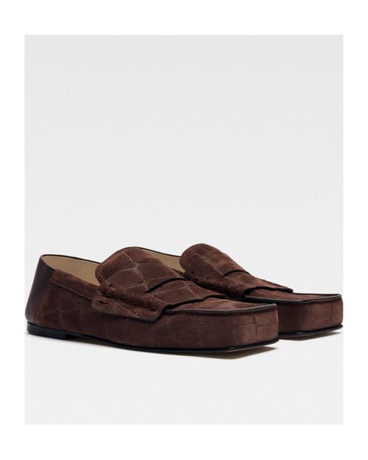 Jacquemus Brown Leather Boots Carre for men