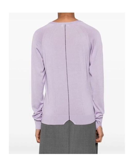 Lanvin Purple V-Neck Sweater