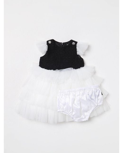 Balmain White Ruffled Dress Set