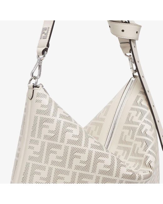 Fendi White After Ff Motif Shoulder Bag for men