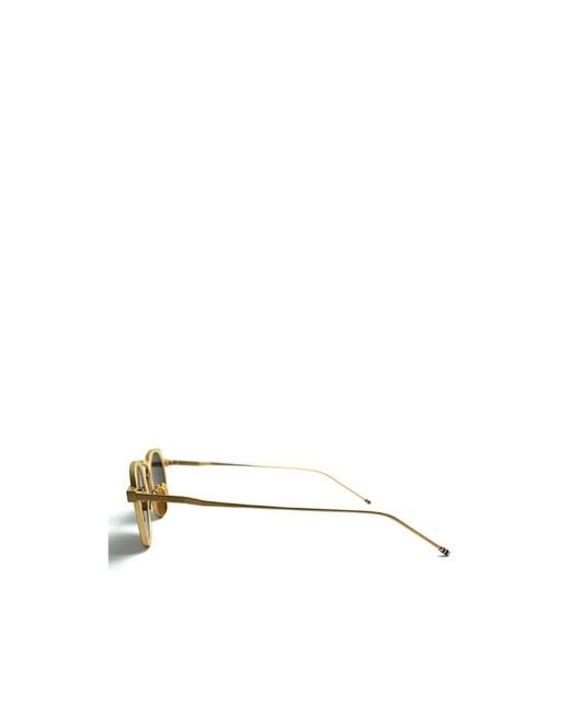 Thom Browne Green Eyewear Square Frame Sunglasses for men