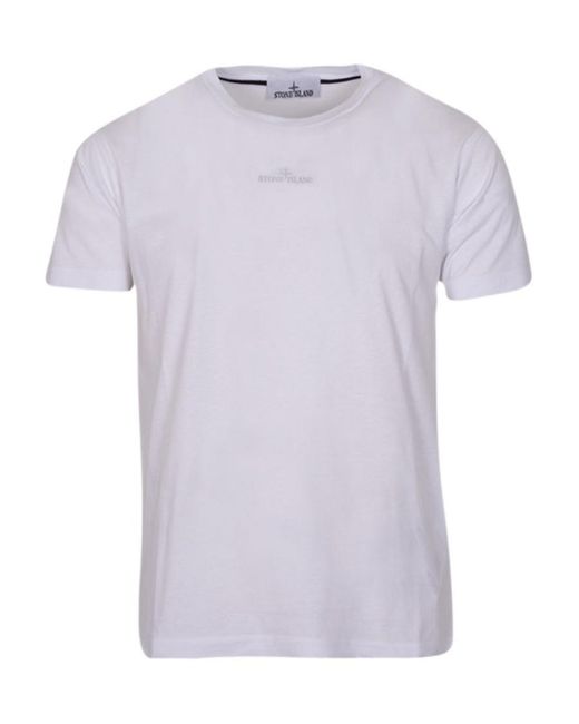 Stone Island Purple Logo-Print Short-Sleeve T-Shirt for men