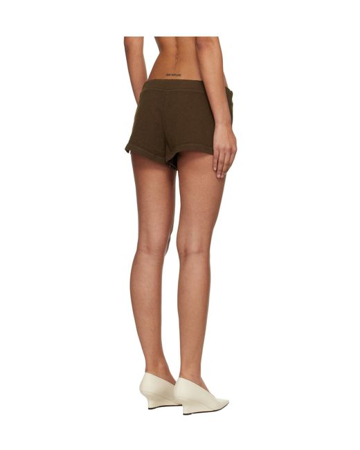 Entire studios Brown Lightweight Micro Shorts