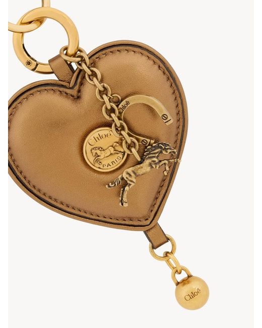 Chloé Metallic Chloé Heart Bag Charm