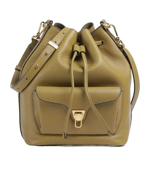 Coccinelle Green Beat Generation Medium Bucket Bag