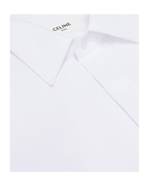 Céline White Loose Shirt for men