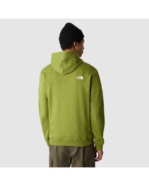 The North Face Green Logo Printed Drawstring Hoodie for men