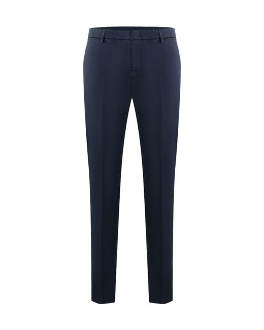 Dondup Blue Slim-Fit Gabardine Pants for men