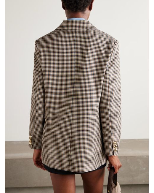 FRAME Brown Houndstooth Suit Jacket