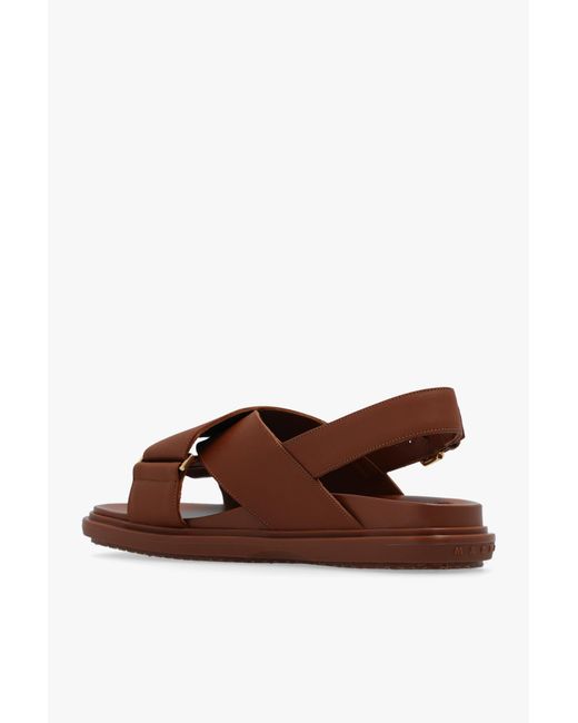 Marni Brown Leather 'Footbed'