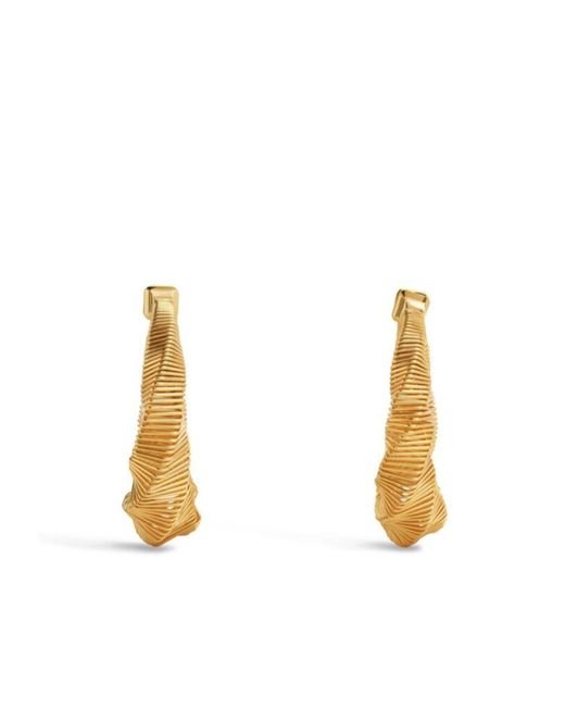 Alaïa Metallic Alaïa Square Spiral Small Hoops