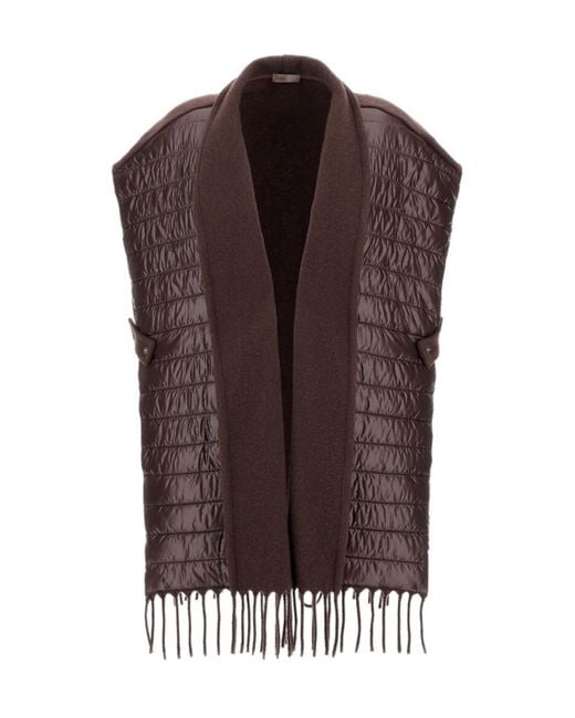 Herno Brown Tassel Knitted Vest