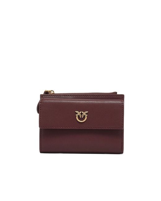 Pinko Purple Love Birds Plaque Bi-Fold Wallet