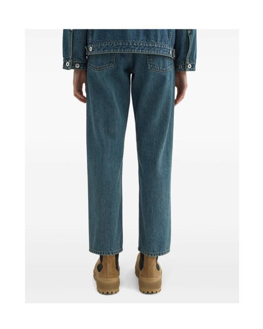 Jil Sander Blue Straight-Leg Slim-Cut Jeans
