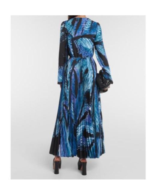 Altuzarra Blue Antiparos Pleated Maxi Dress