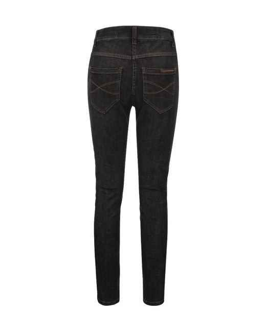 Brunello Cucinelli Black High-Waist Embellished Jeans