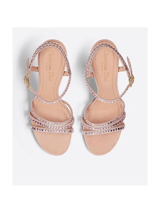 Dior Pink Gem Heeled Sandal
