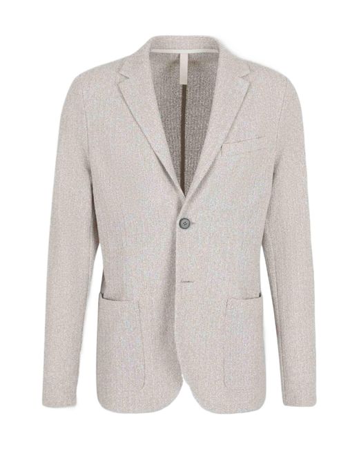 Harris Wharf London Gray Long-Sleeved Suit Jacket for men