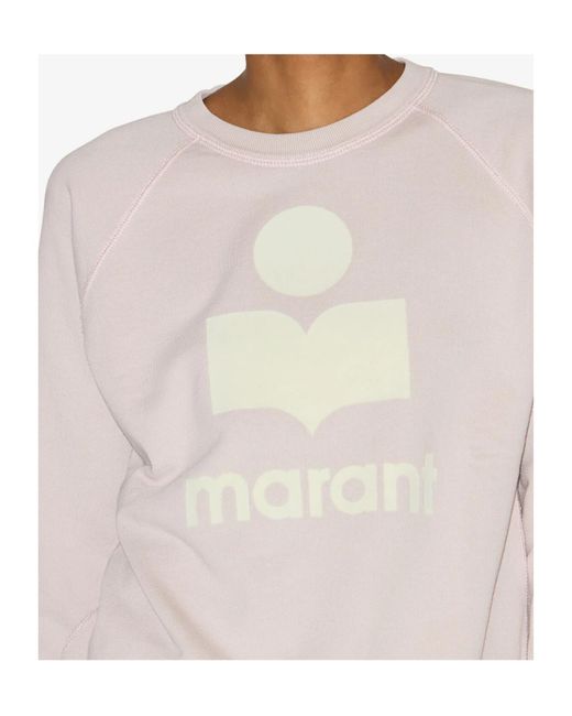 Isabel Marant White Isabel Marant Étoile Logo-Printed Crewneck Sweatshirt