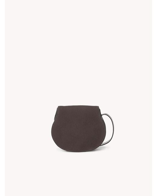 Chloé Gray Chloé Marcie Saddle Small Crossbody Bag