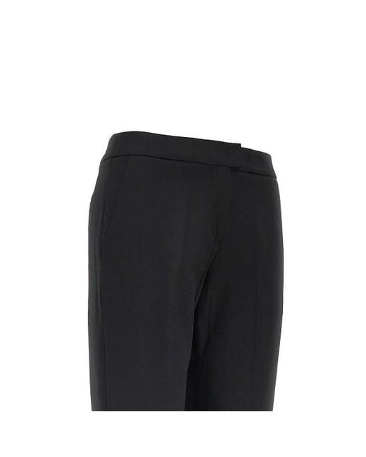 ANDAMANE Black Straight-Leg Casual Trousers