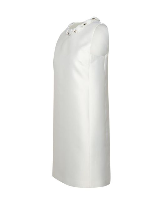 Versace White Sleeveless Midi Dress
