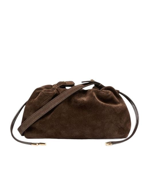 Marella Brown Suede Clutch