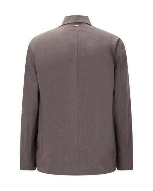 Herno Gray Long-Sleeved Casual Jacket for men