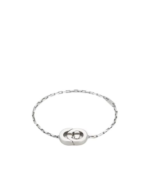 Gucci White Interlocking Charm Bracelet