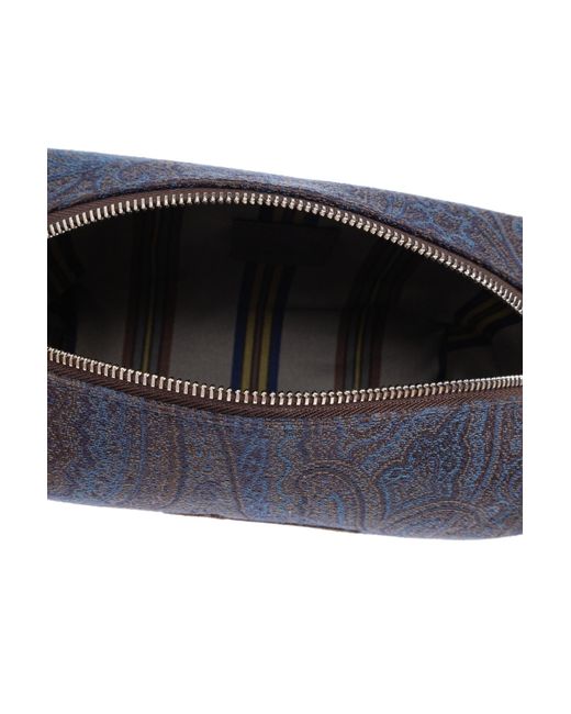 Etro Blue Paisley Patterned Cosmetic Bag for men
