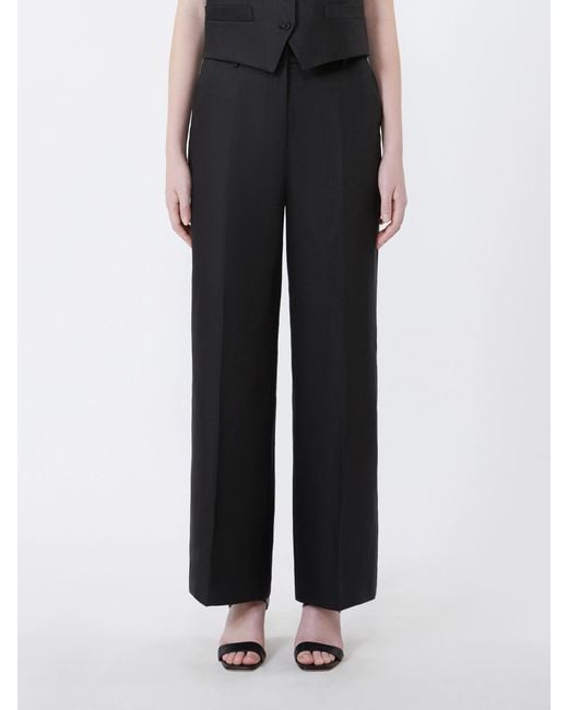 Weekend by Maxmara Black Button Tailored Trousers