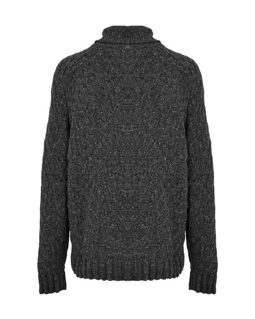 Boss Gray Versatile Casual Turtleneck Sweater for men