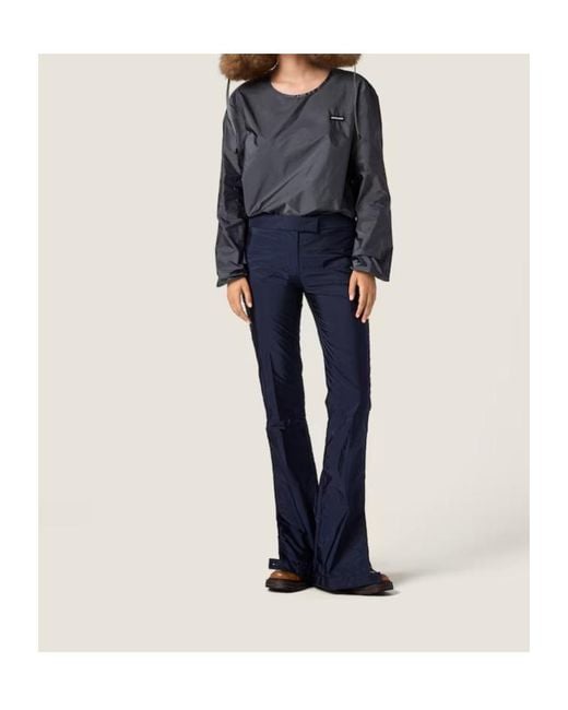 Miu Miu Blue Technical Fabric Pants