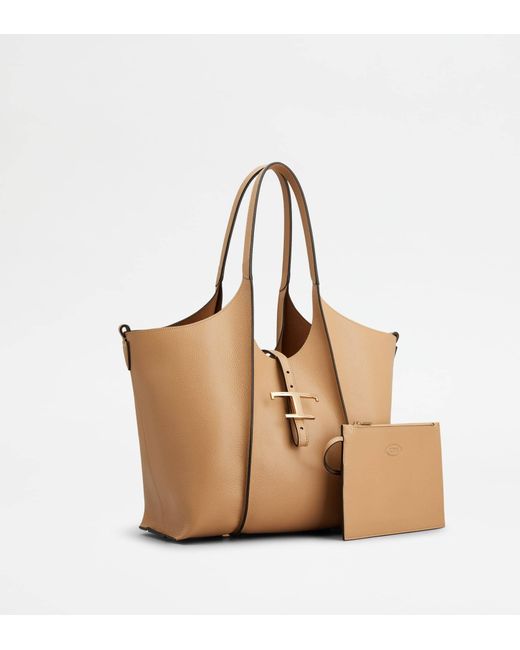 Tod's Natural T Timeless Small Shopping Bag