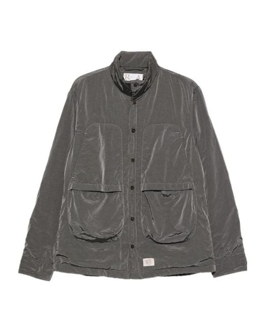 RANRA Gray Long-Sleeve Casual Jacket With A Stand-Up Collar for men