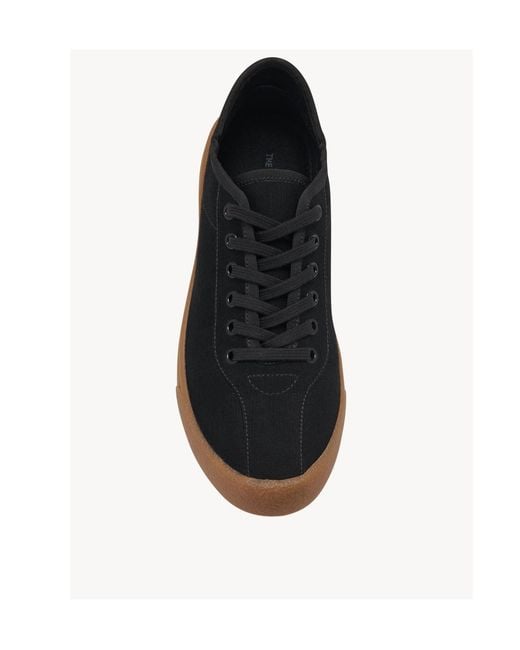 The Row Black Panelled Lace-Up Sneakers