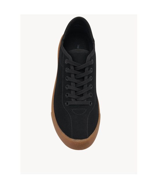 The Row Black Panelled Lace-Up Sneakers