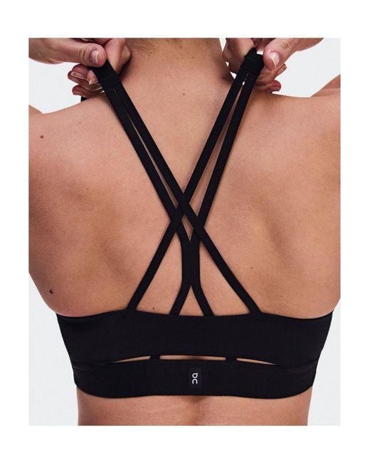 On Shoes Black Studio Strappy Performance Bra