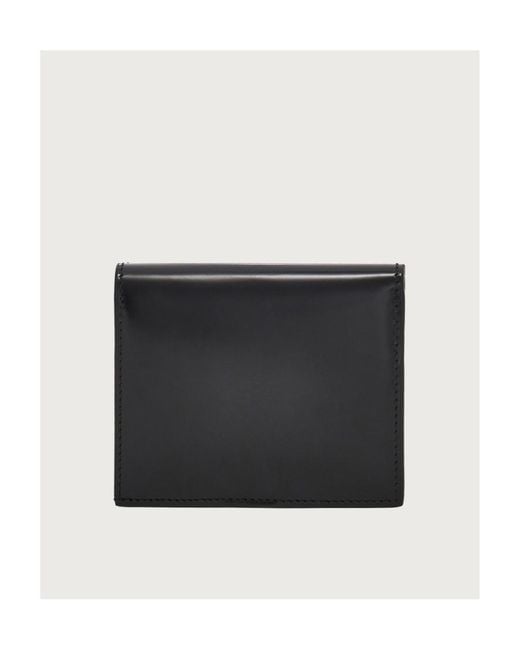 Ferragamo Black Ferragamo Gancini Clasp Compact Wallet