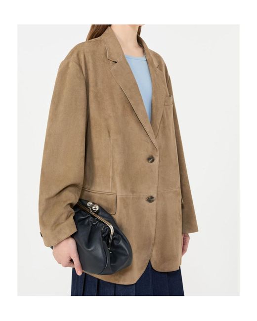 Weekend by Maxmara Brown Cedro Single-Breasted Blazer