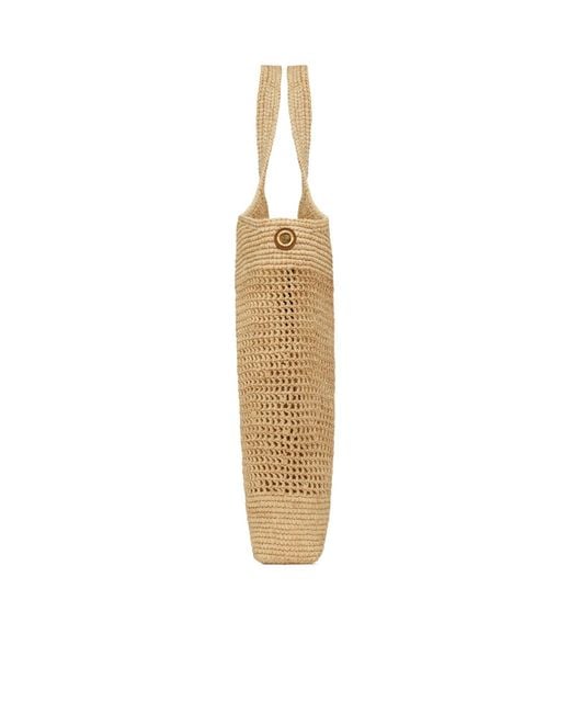 Saint Laurent Natural Icare Logo Plaque Shoulder Bag