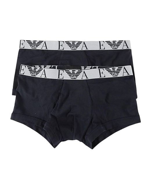 Emporio Armani Blue Logo Underwear 2-Piece Pack for men
