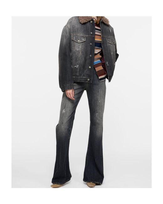 Acne Gray Logo-Patch Jeans