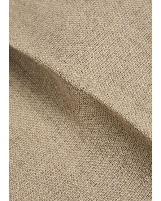 Totême  Natural Pleated Tapered-Leg Linen Trousers